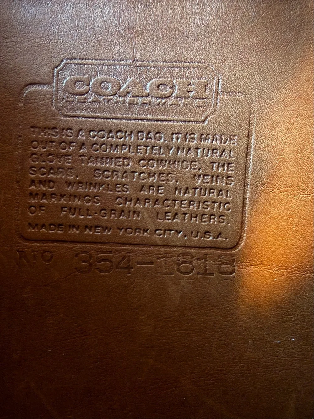 Vintage Coach Basic Bag Style 9455 British Tan